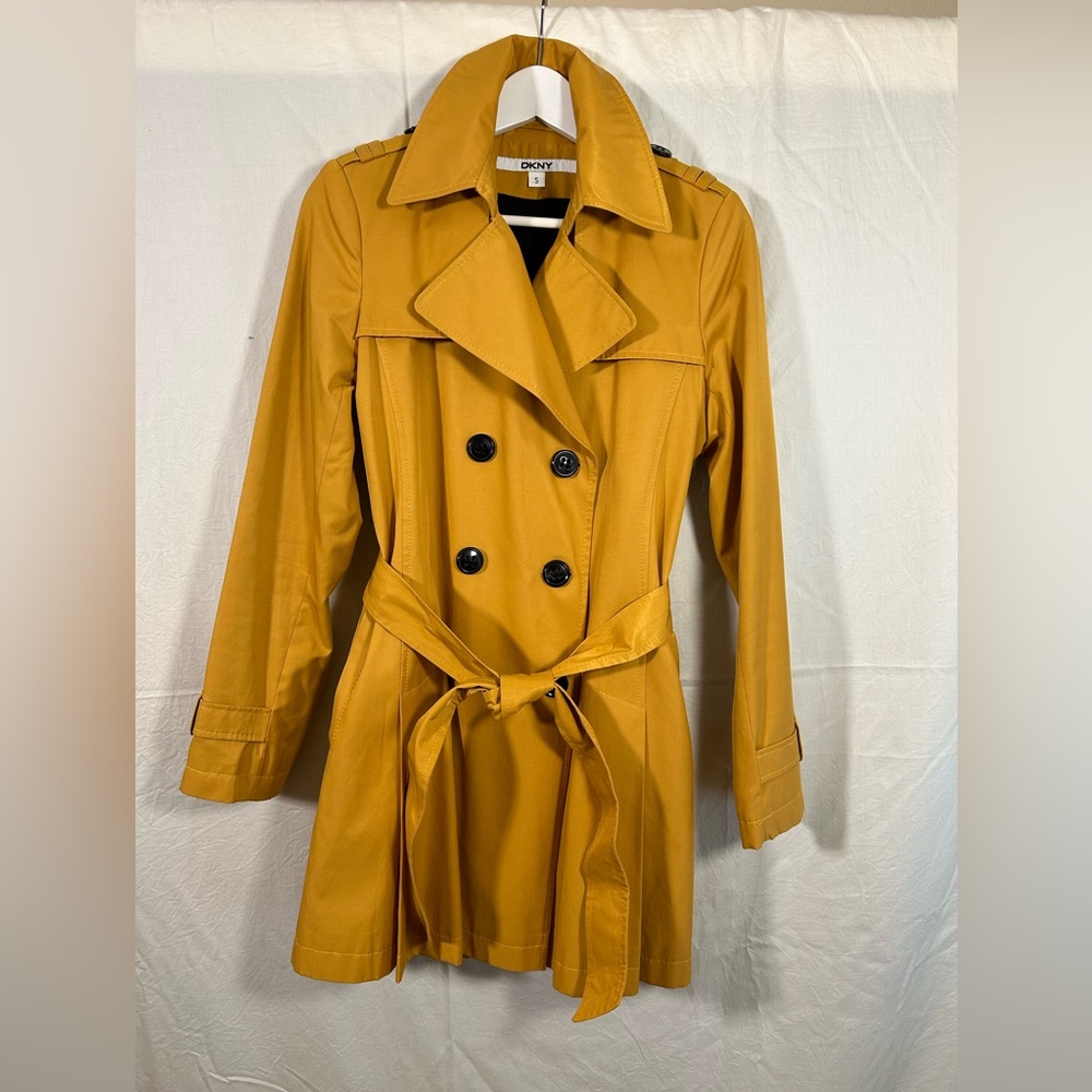 Dkny Belt Trench Coat
